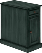 Monarch Specialties I 3992 Accent Table, End, Side Table, Nightstand, Antique Blue Veneer, Traditional