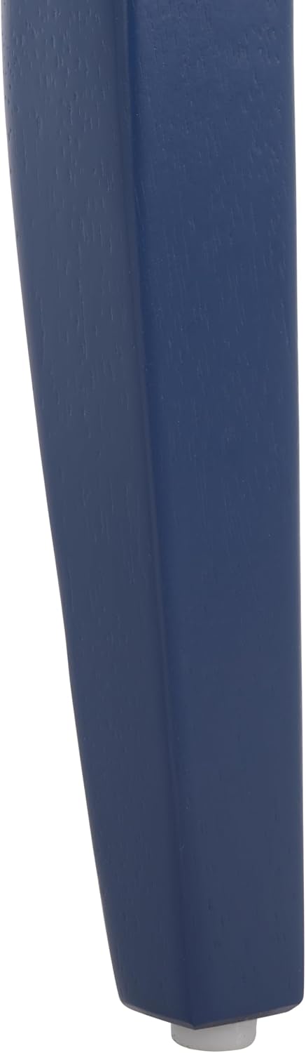SAFAVIEH Home Collection – Hannelore Solid Wood Dining Arm Chair, Dark Blue Finish, Classic Transitional Seating Design (DCH6907D)