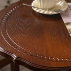 ENGENDER Couch Side Table Retro Wooden Round Table Coffee Furniture Sofa Side Dessert Narrow End