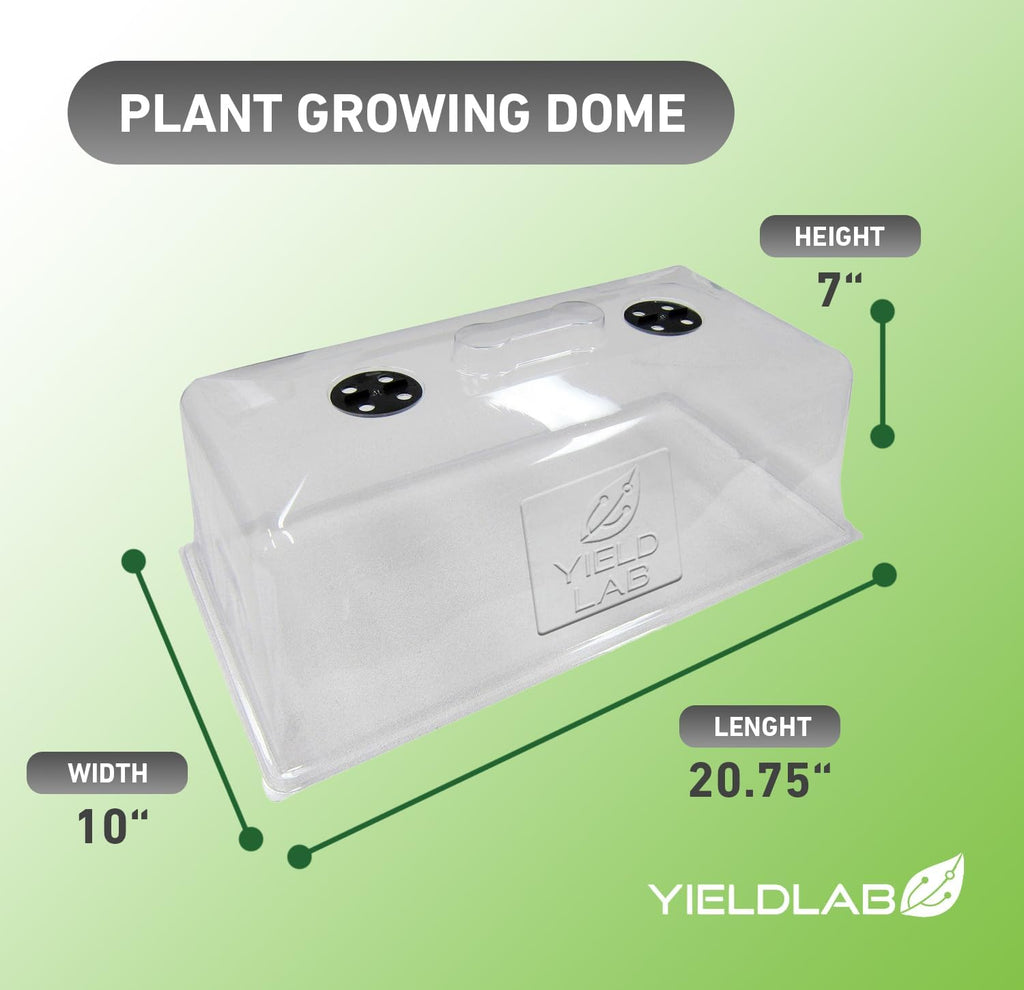 7 Inch Propagation Dome - 100 Pack Humidity Vented Domes – Plant Growing Dome for Seedling, Germination, Soil & Hydroponic Horticulture