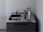 Utility Sink Cabinet Burwood, Kitchen, Black