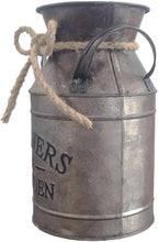 Vintage Rustic Antique Decorative Flower Vase Milk Tin Can for Centerpieces, Home Decor or Gift