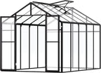 VEVOR Polycarbonate Garden Greenhouse, 8 x 10 Ft, with 2 Ventilation Windows, Hinged Door, Pavilion Style, Large Aluminium Greenhouse Kit, Flower Plant Shelter for Outdoors, Backyard