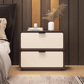 2 Drawer Bedside Table Wood Full Floor-Standing Nightstand Modern Side Table with Removable Drawer Smooth Rails for Living Room All Occasion