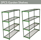 Panana 4 Tier Garden Greenhouse Steel Staging Shelving Plant Stand Garden Shelving Unit Garage Storage Racking, 2 Pack Plant Racks