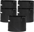 FCMP Outdoor 20-Gallon Modern Lightweight Non-Woven Insulating Fabric Breathable Grow Bags for Indoor or Outdoor Gardening, Black (5 Pack)