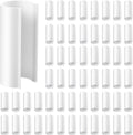 Jetec 128 Pieces PVC Pipe Clips Covers 2.4 Inches Long Greenhouse Clamps for Netting for Greenhouses Garden Shelters Bird Protection(For 1 Inch PVC Pipe,White)