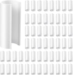 Jetec 128 Pieces PVC Pipe Clips Covers 2.4 Inches Long Greenhouse Clamps for Netting for Greenhouses Garden Shelters Bird Protection(For 1 Inch PVC Pipe,White)