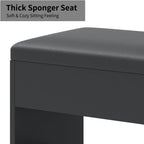 FUSOU Makeup Vanity with Power Outlet & Lighted Mirror, 13 Drawers Vanity Desk, 3 Lighting Modes Adjustable, Glass Top, Dressing Table with Chair for Bedroom (Black)