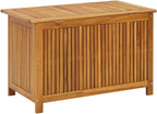 Wooden Patio Storage Box, Garden Tools Box Container, 35.4"x19.7"x22.8" Solid Wood Acacia,-653