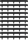Worth Garden 10-Pack (34Ft Total) Galvanized Steel Landscape Lawn Edging - 6 in. H Bendable Metal Strips - Hammer-in 18-Gauge Flexible Black Edging Border - Yard Pathway Divider - Buckle Connection