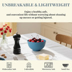 Homienly Wheat Straw Small Bowls, Unbreakable Dessert Bowls set of 8, 10 OZ Mini Bowl for Kitchen, Microwave and Dishwasher Safe Small Bowl for Snack, Ice Cream, Yogurt,Portion Control - Multi, Matte