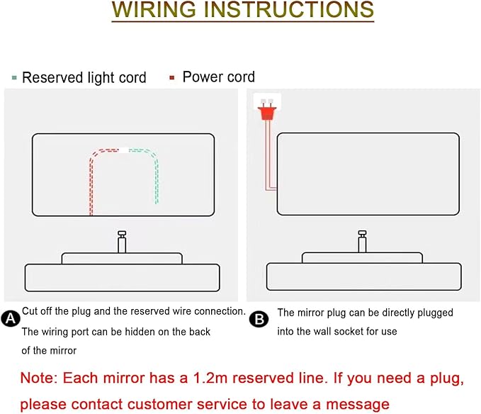 Bathroom Mirror with LED Lights，LED Bathroom Mirror，Illuminated Led Bathroom Mirror with Demister Pad，Illuminated LED Bathroom Mirror,3 Colours Backlit Makeup Mirror(B,H70*W90cm/H27.6*W35.4IN)