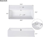JIVOIT Bathroom Vanity with Ceramic Sink, 21.6" Bathroom Cabinet with Open and Closed Storage, a Tissue Holder, Side Storage, Modern Left Door Wood Grain Cabinet for Small Space