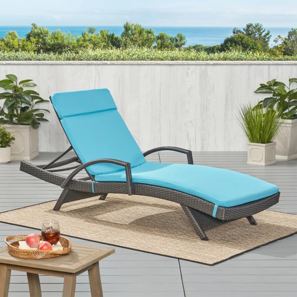 52005.00CUSH-CAR (2PCS) Salem Outdoor Chaise Lounge Cushion (Without Chaise Lounge) (Blue)