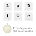 3 Inch Pale Ivory Ball Candles