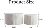 Modern Round Nesting Coffee Table Set of 2, Side Tables for Living Room
