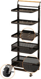 Kitchen Pan Storage Rack with 3 Pan Stands 2 Boards and 1 Basket Cupboard nizer for Hot Saucepans