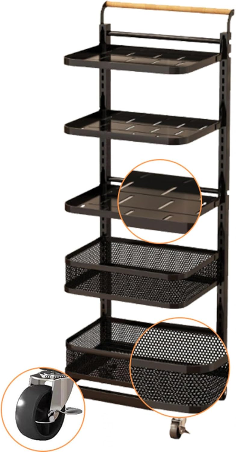 Kitchen Pan Storage Rack with 3 Pan Stands 2 Boards and 1 Basket Cupboard nizer for Hot Saucepans