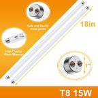 LUCKY HERP T8 15W UVB 10.0 Reptile Light, 18inch UVA UVB Reptile Light Bulb 2 Pack, Fluorescent Lamp for Reptiles Amphibians Lizards Chameleons