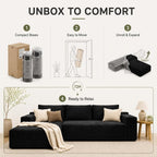 96" Sectional Couches for Living Room Cloud Couch Sofa with L-Shape Upholstered Couchs Modern Modular Sectional Couch with Chaise