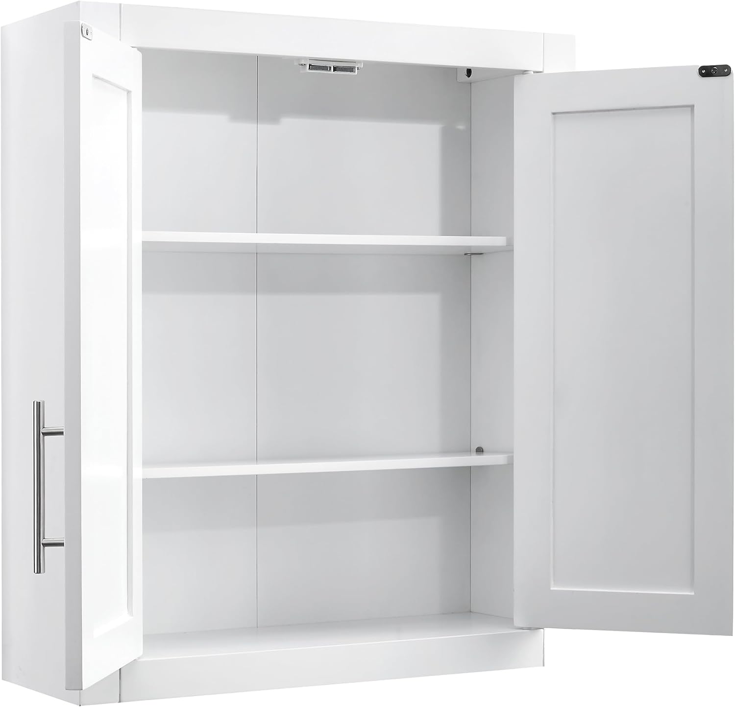 Crosley Furniture Savannah Wall Mounted Bathroom Storage Medicine Cabinet with Shelves, Snow