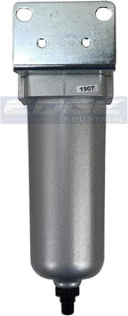 1/2" NPT Industrial Particulate Filter, Removes Water, Moisture, Debris from Compressed Air Lines, 5oz Bowl (175 PSI Max)