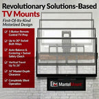 MantelMount MM815 Motorized Remote Control Pull Down TV Mount with Automated Swivel | Above Fireplace Mount for TVs 45"-90" Up to 115 lbs | RF Remote Control & Favorite Memory Positions