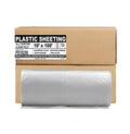 Aluf Plastics 6 MIL Thick Extra Strong Heavy Duty Clear All Purpose Vapor and Moisture Barrier Sheet Tarp/Drop Cloth - 10' x 25' - for Painting, Furniture, Carpet, Contractor, & Construction