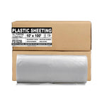 Aluf Plastics 6 MIL Thick Extra Strong Heavy Duty Clear All Purpose Vapor and Moisture Barrier Sheet Tarp/Drop Cloth - 10' x 25' - for Painting, Furniture, Carpet, Contractor, & Construction