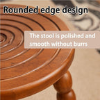Solid Wood Side Table, Modern Round End Table, Simple Bedside Table, Bed Side Tables, Coffee Table, Sofa Table, Accent Table for Living Room, Bedroom(Brown)