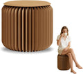 Foldable Stool — Paper Foldable Stool,Folding Paper Stool, (Book-Sized) ，11 Inches High ，Made from Eco-Friendly Kraft Paper ， Ideal for Home & Travel ， Supports Up to 660 lbs ，Brown
