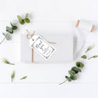 Andaz Press 100-Pack Personalized Thank You Tags with Bakers Twine Art Deco Custom Cardstock Gift Tags for Wedding Party Favors 2 x 3.75-Inches