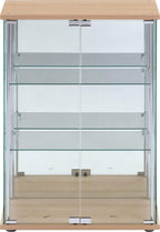 不二貿易(Fujiboeki) Fuji Boeki 72801 Collection Case, Figure Case, 3 Tiers, Width 23.8 x Depth 14.4 x Height 33.5 inches (60.5 x 36.5 x 85 cm), Natural, Wide, Rear Mirror, Assembly Required