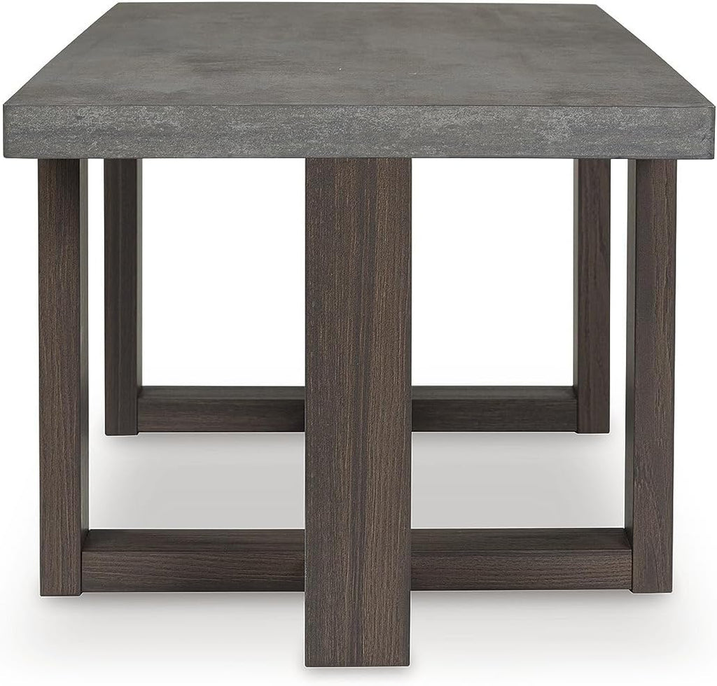 Signature Design by Ashley Dynnford Industrial Water Stain Resistant Table, Set of 3, Gray & Dark Brown