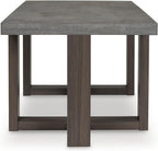 Signature Design by Ashley Dynnford Industrial Water Stain Resistant Table, Set of 3, Gray & Dark Brown