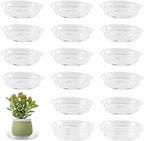 20 Pack 6 Inch Plant Saucers Clear Plastic Plant Saucer Drip Trays Small Plant Plate Dish for Indoor Flower Pots and Planters, Bulk