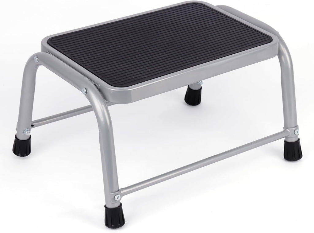 Valeo Step Stool,Step Stools for Adults with Non-Slip Rubber Feet, 600 Lbs Capacity, Metal Step Stool for Kitchen, Bathroom, RV, Camping, Office, Bed Steps for High Beds