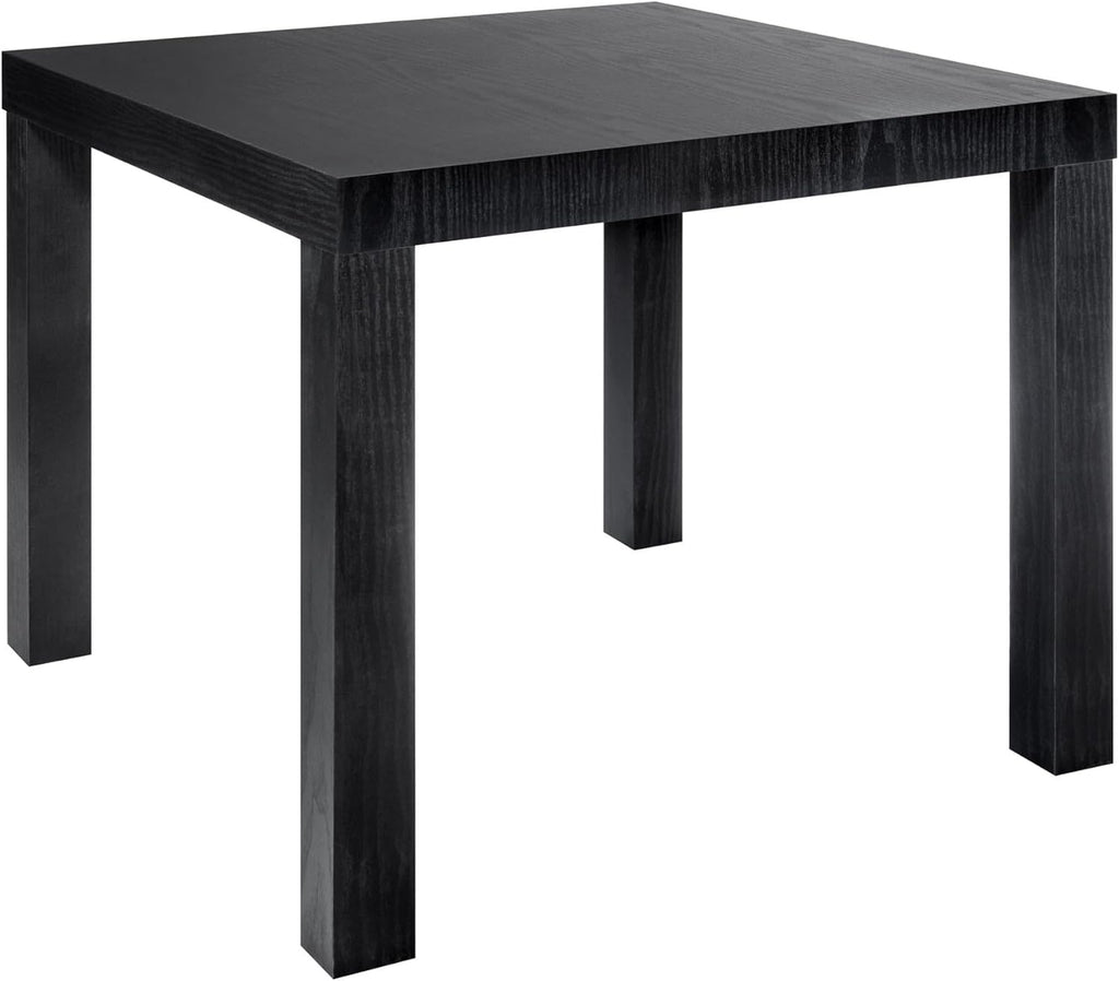 Oak Finish End Table – Sturdy, Water-Resistant, Minimalist, Easy Assembly for Small Spaces, 20” W x 20” D x 17.5” H (Black Oak)
