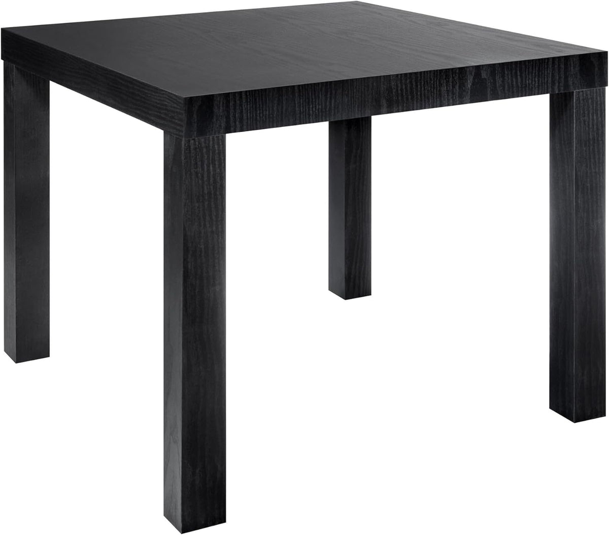 Oak Finish End Table – Sturdy, Water-Resistant, Minimalist, Easy Assembly for Small Spaces, 20” W x 20” D x 17.5” H (Black Oak)