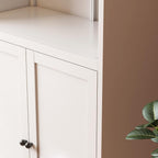 Havemies Modern White Metal Pantry Cabinet - 72" Freestanding Multifunctional Storage for Decluttering Kitchen, Pantry, Bathroom & Laundry Room
