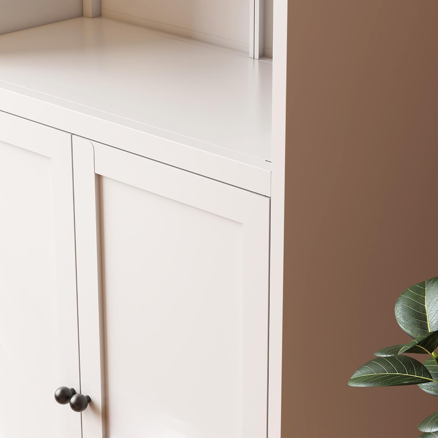 Havemies Modern White Metal Pantry Cabinet - 72" Freestanding Multifunctional Storage for Decluttering Kitchen, Pantry, Bathroom & Laundry Room
