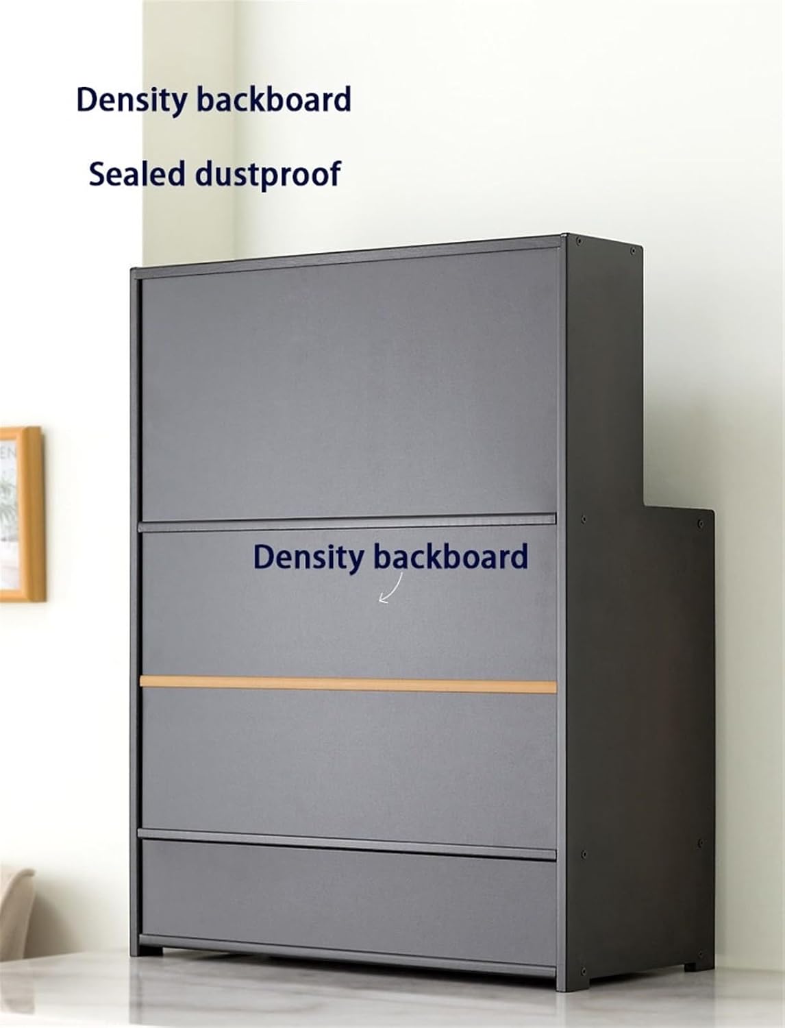 Kitchen Storage Cabinet, Countertop Cabinet with Sliding Door, Pantry Storage Cabinet with Adjustable Shelves, Freestanding Floor Storage Cabinet ﻿ Multi Scenario Use(Natural,45cm)