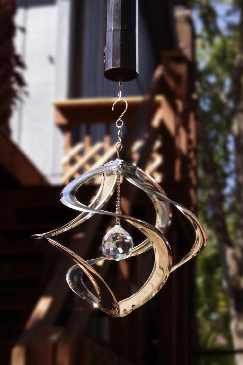 Red Carpet Studios The Original Helix Cosmix Wind Spinner, 11-Inch, Chrome and Crystal