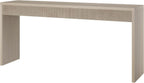 Henn&Hart 64" Rectangular Fluted Console Table, Ribbed Entryway Table, Sofa Table for Entryway, Living Room, Couch, Hallway, or Office, Beech White