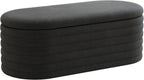 40 inch Upholstered Storage Ottoman Bench,Ready to go,Black