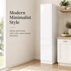 Kitchen Pantry Cabinet, 70.9" Tall Pantry Storage Cabinet with Doors, 3 Drawers, Shelves and Right-Side Door Racks, Freestanding Kitchen Storage Cabinet for Kitchen and Home, White