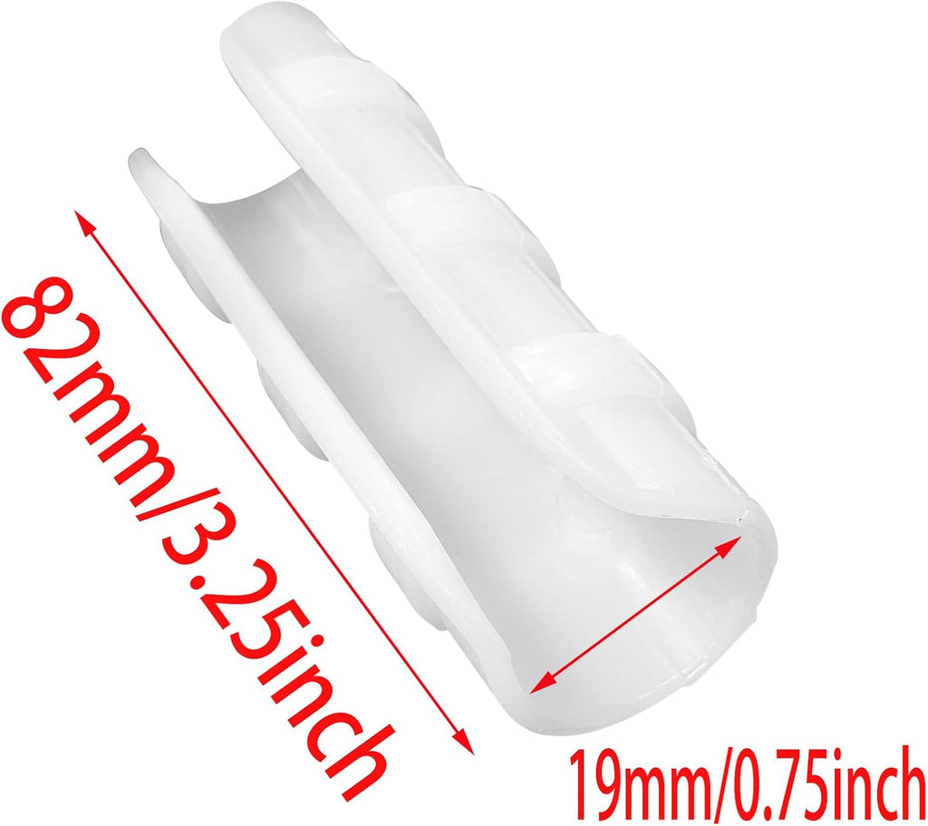 FDXGYH 20 Pcs Greenhouse Film Clamps ABS Snap ClampTube Clip Garden Buildings Tube Clip for 1/2" PVC Pipe（White）