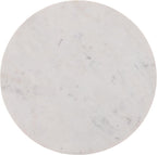 SAFAVIEH Home Collection - Kappie Round Accent Table with White Marble Top & Natural Solid Wood Base (ACC3738A)
