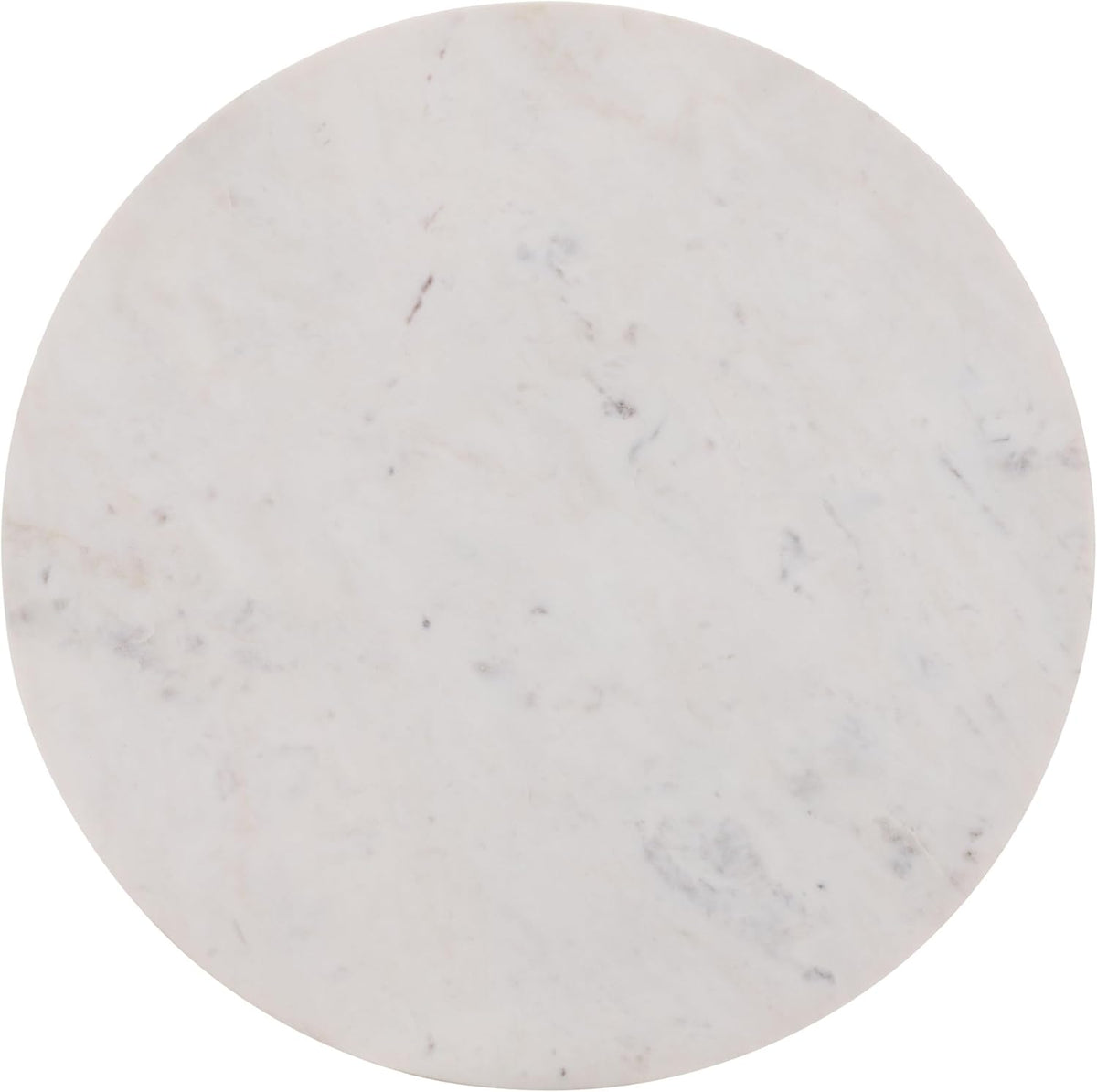 SAFAVIEH Home Collection - Kappie Round Accent Table with White Marble Top & Natural Solid Wood Base (ACC3738A)
